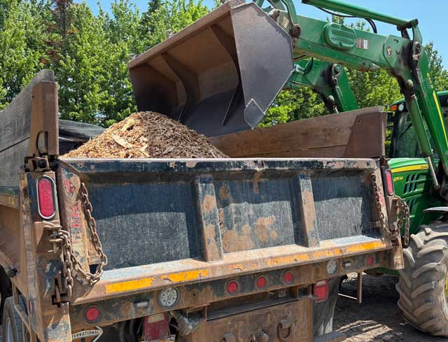 Truck Load of Hemlock Woodchips